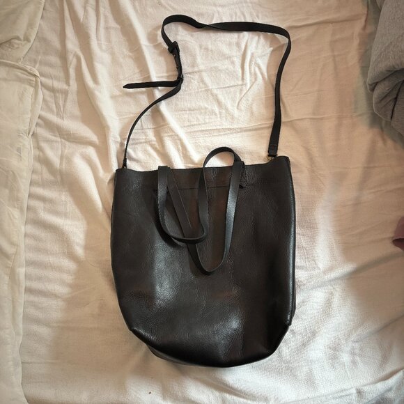 Madewell Medium Transport Tote Leather Black - Picture 1 of 6